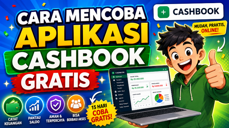 Cara Mencoba Aplikasi CASHBOOK Gratis