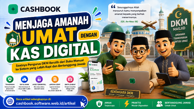 Pengelolaan Kas Masjid Digital untuk DKM - CASHBOOK