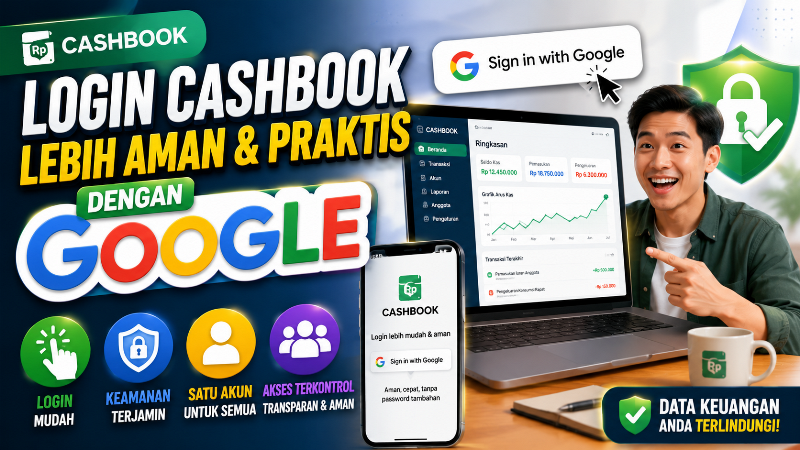 Login CASHBOOK dengan Google