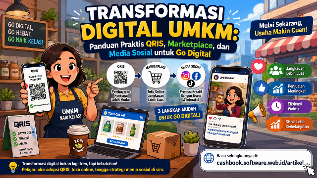 Transformasi Digital UMKM: QRIS, Marketplace, dan Media Sosial - CASHBOOK