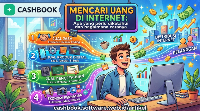 Mencari Uang di Internet - Apa yang Perlu Diketahui dan Bagaimana Caranya - CASHBOOK
