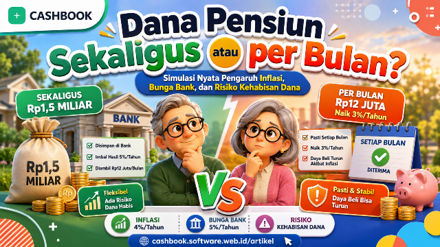 Simulasi Dana Pensiun Sekaligus atau Bulanan